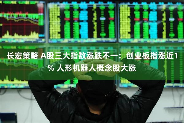 长宏策略 A股三大指数涨跌不一：创业板指涨近1% 人形机器人概念股大涨