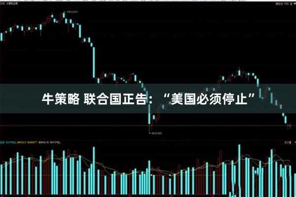 牛策略 联合国正告：“美国必须停止”